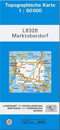 TK50 L8328 Marktoberdorf: Topographische Karte 1:50000 (TK50 Topographische Karte 1:50000 Bayern)